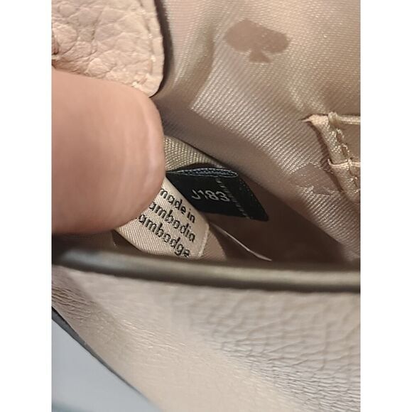 Kate Spade Leila Mini Flap Crossbody Warm Beige Leather, Adjustable Strap | EUC - Picture 13 of 16